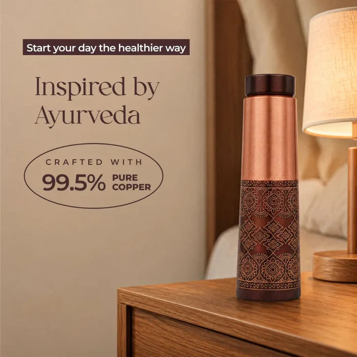 Dual Finish Copper Bottle