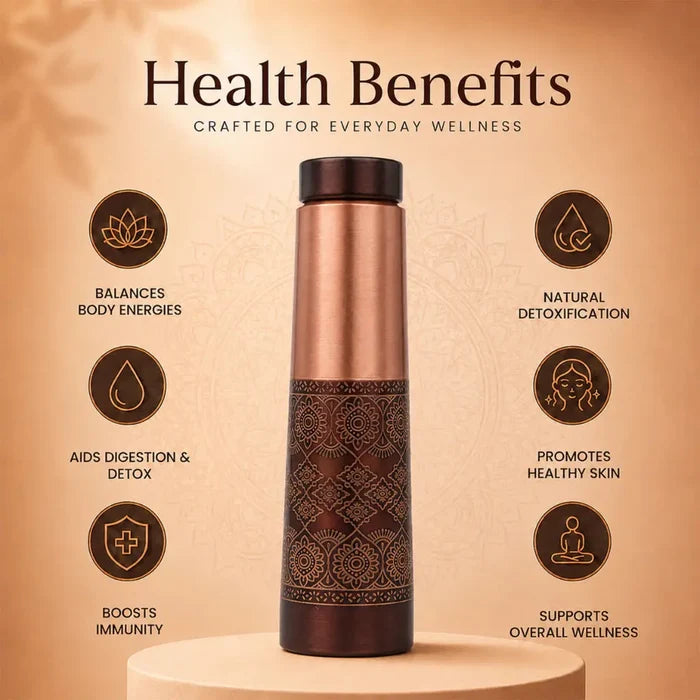 Dual Finish Copper Bottle
