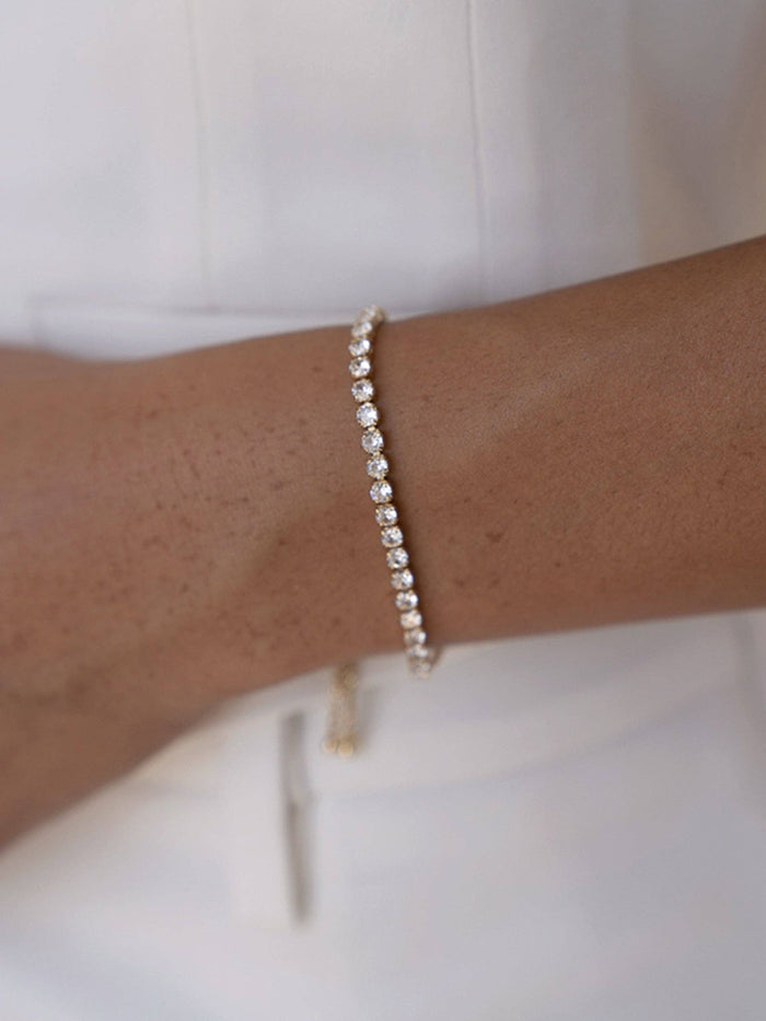 Ettika Adjustable Dainty Crystal Bracelet
