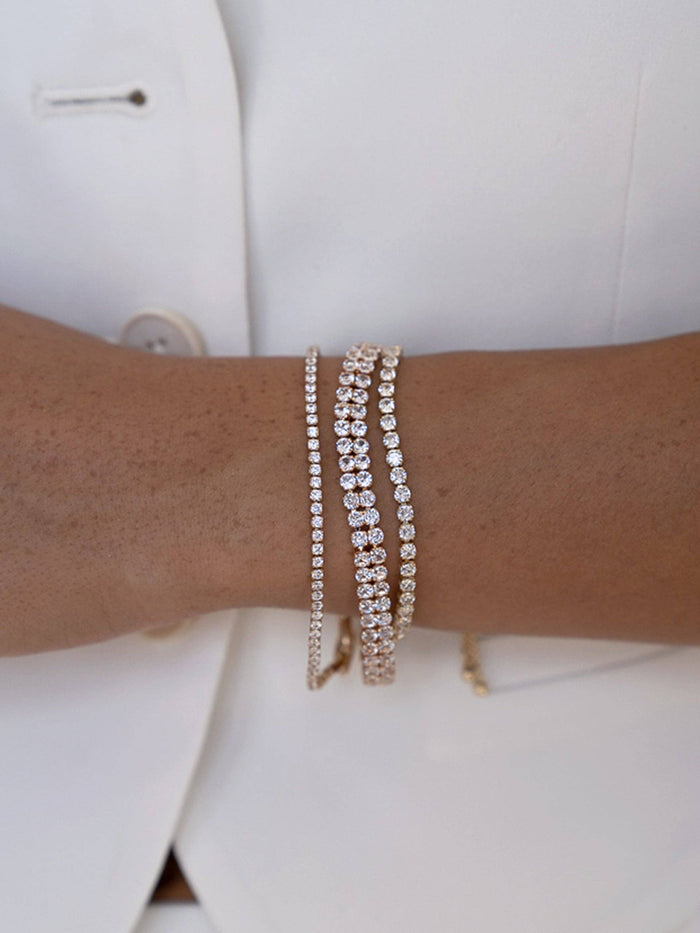 Ettika Adjustable Dainty Crystal Bracelet