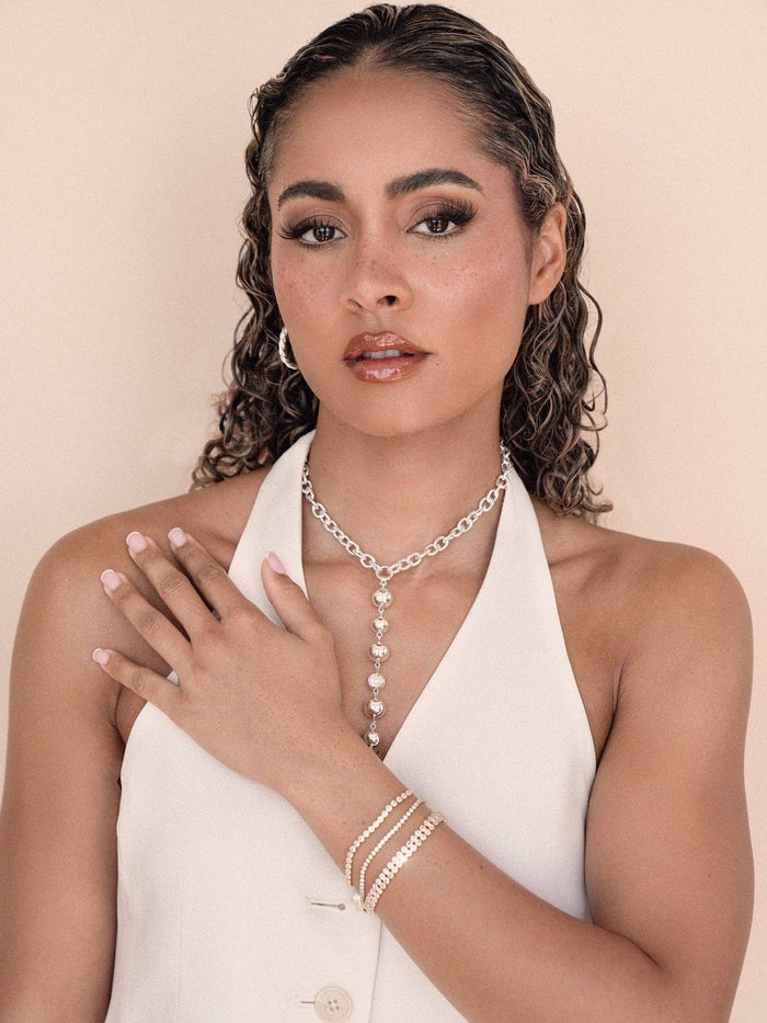 Ettika Adjustable Dainty Crystal Bracelet
