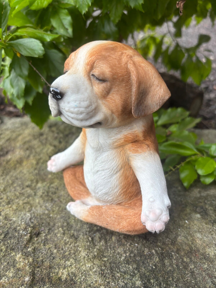 FENGSHUI STAFFORDSHIRE -STAFFY PUPPY DOG ANIMAL MEMORIAL GARDEN STATUE ORNAMENT
