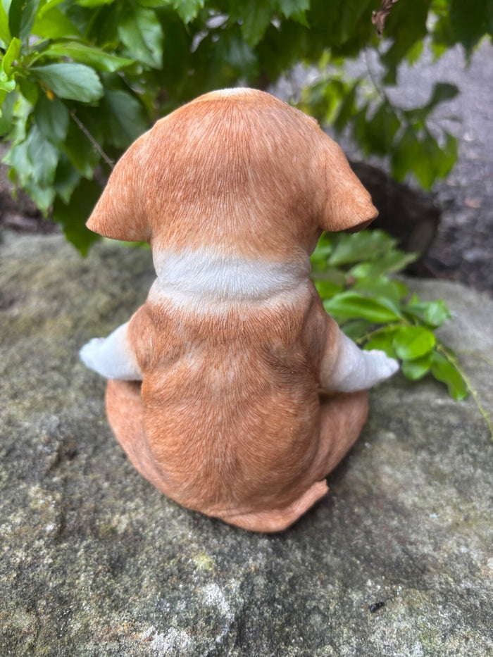 FENGSHUI STAFFORDSHIRE -STAFFY PUPPY DOG ANIMAL MEMORIAL GARDEN STATUE ORNAMENT
