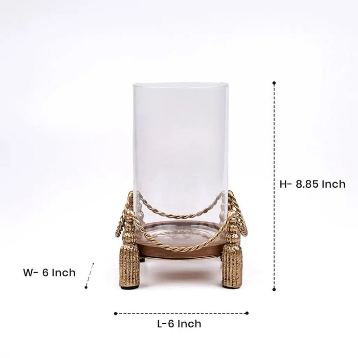 Flamekissed - Antique Hurricane Candle Holder