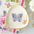 Floral Butterfly Trinket Dish