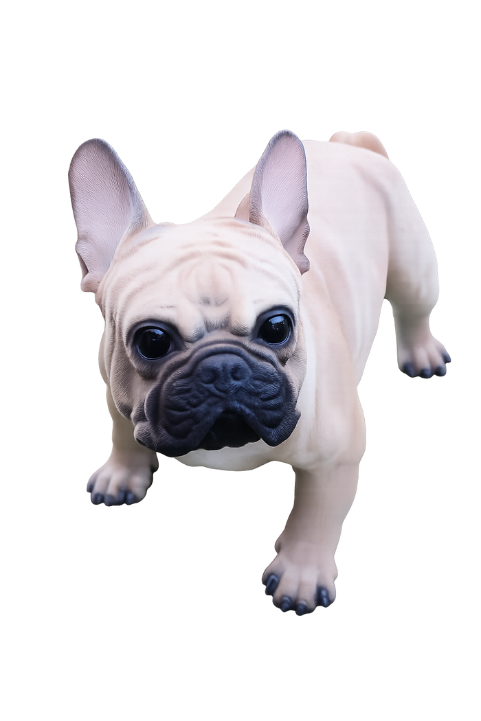 French Bulldog Statue Dog Doggy Memorial Ornament Frenchie Home Decor Brown