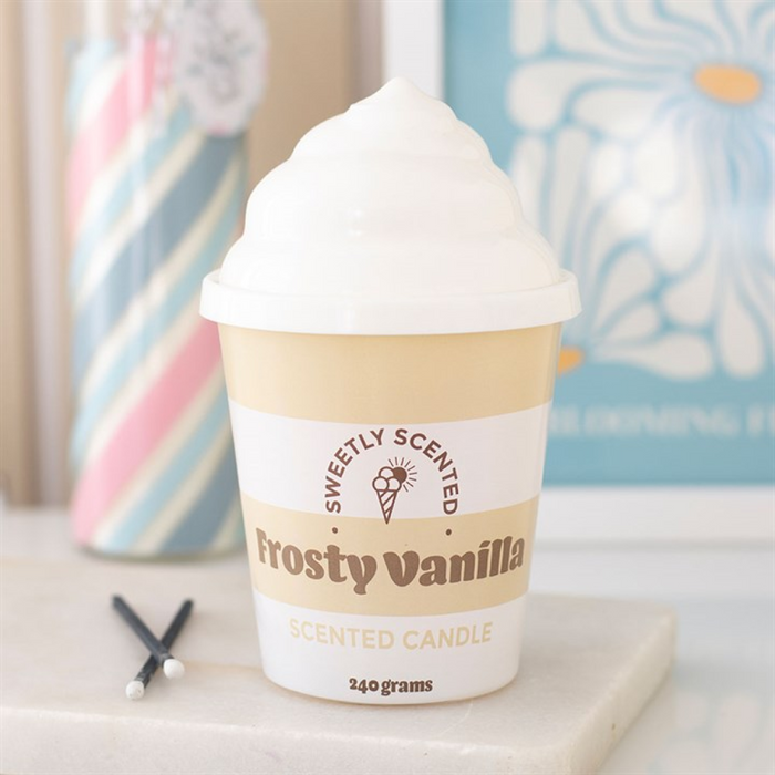 Frosty Vanilla Ice Cream Scented Candle