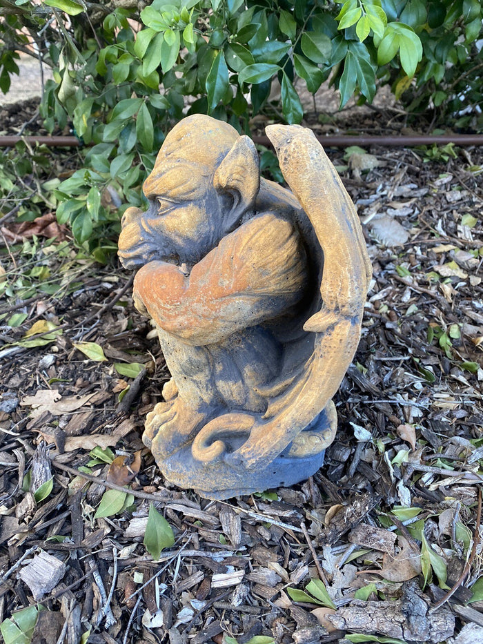 Gargoyle Statue Animal Concrete Cement Garden Australian Made Gery