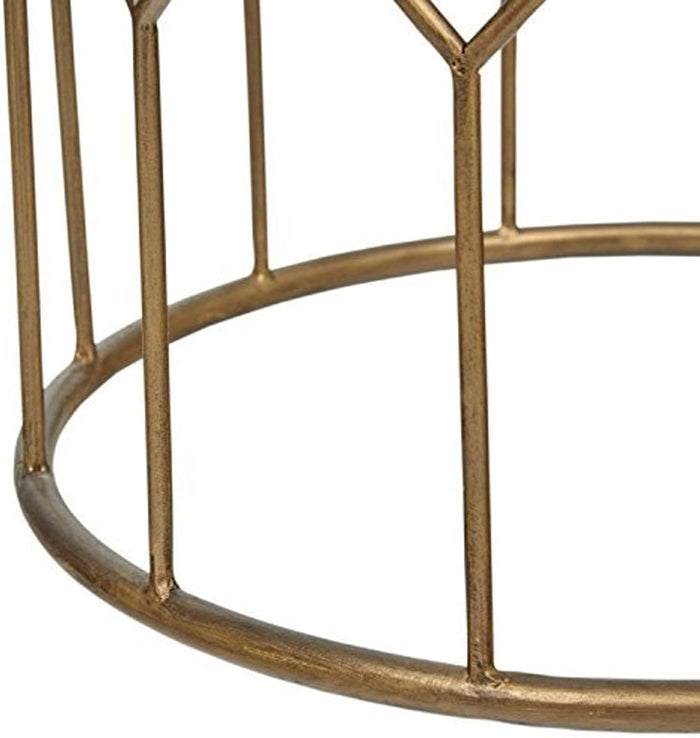 Geometric Modern Glass End Table