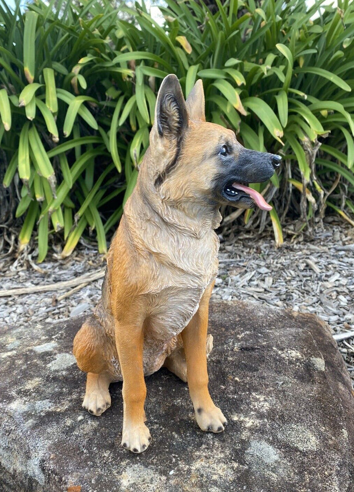 GERMAN SHEPHERD MEMORIAL PUPPY DOG ANIMAL GARDEN STATUE ORNAMENT SCULPTURE