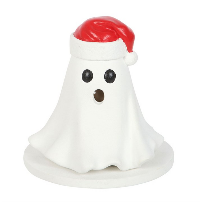Ghost with Santa Hat Incense Cone Holder
