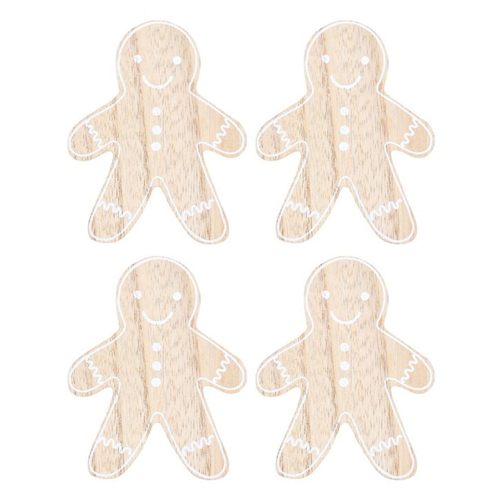 Gingerbread Man Coaster Set