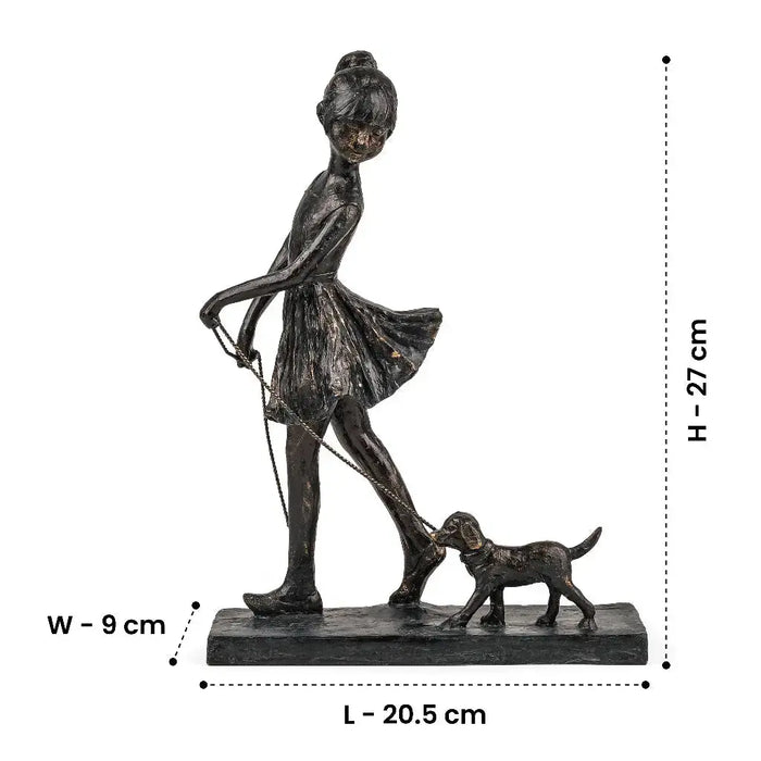 Girl & Dog figurine