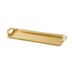 GOLD ALUMINUM TRAY, LARGE