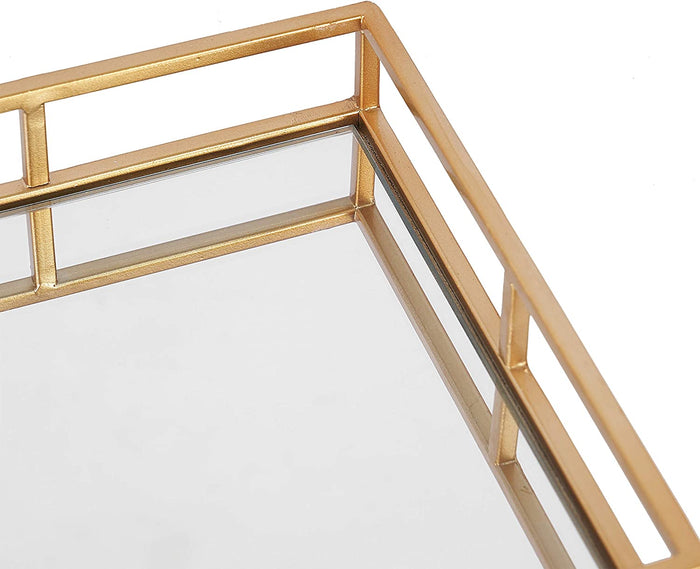 Gold Mirror Tray (Set of 3)