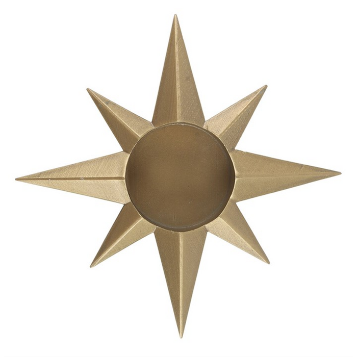 Gold Star Tealight Candle Holder