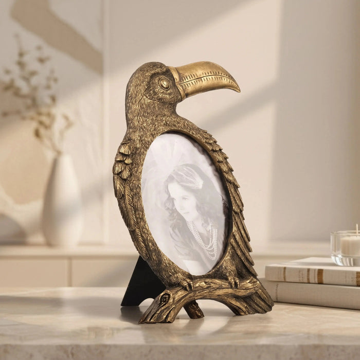 Golden Toucan - Antique Bird Frame