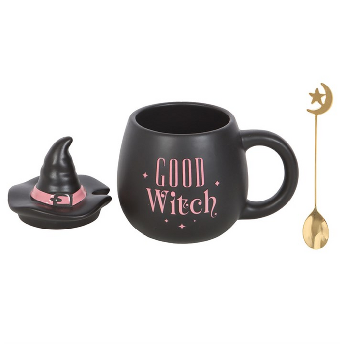 Good Witch Lidded Mug with Spoon