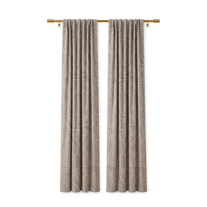 Granite Lineart Jacquard Curtain