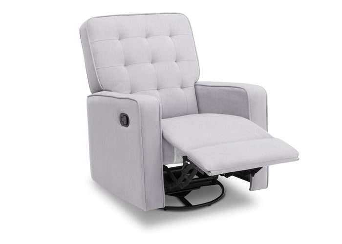 Delta Home Linen (150) Grant Glider Swivel Recliner, Right Reclined Silo View