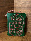 Green Christmas Plaque