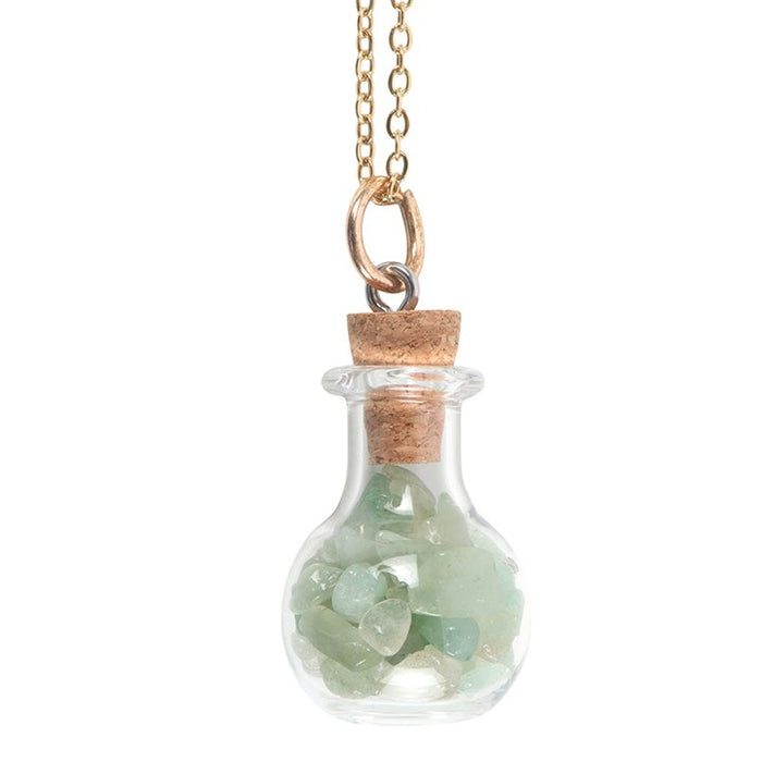 Green Witch Aventurine Potion Bottle Necklace