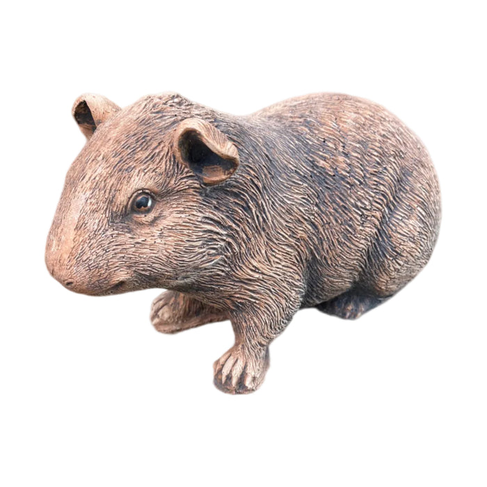 Guinea Pig Statue Ornament Farm Animal Concrete Garden Australian Made Brown