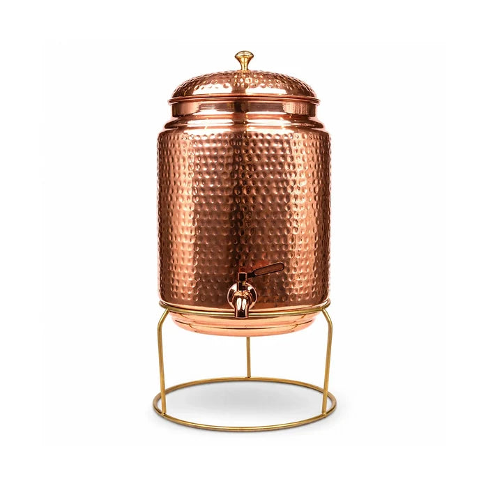 Hammered Copper Water Dispenser