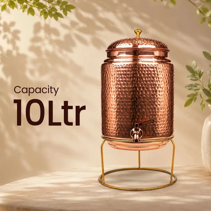 Hammered Copper Water Dispenser