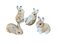 22nice4me Garden Statues set of 4 hand-painted resin rabbits in various lifelike poses for outdoor garden decor