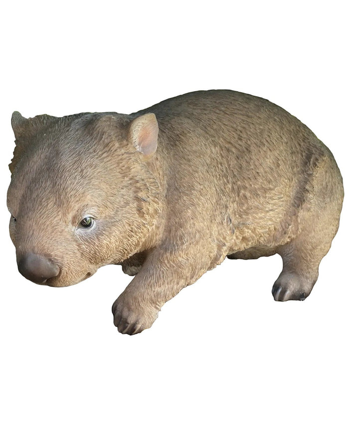 22nice4me Garden Statues life-like hand-painted resin wombat figurine in a standing pose with textured brown fur.