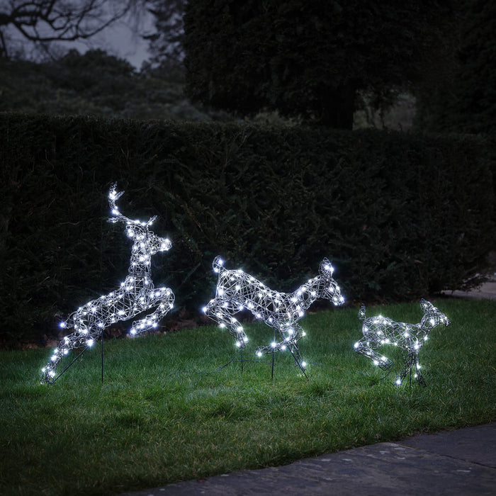 Harlow Leaping Light Up Reindeer Family