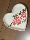 Heart Shaped Floral Trinket Dish