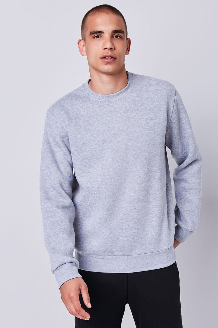 Heathered Fleece Crew Neck Sweatshirt