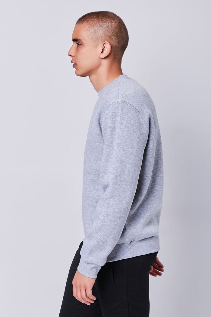Heathered Fleece Crew Neck Sweatshirt