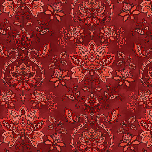 Henry Glass Jacobean Joyeux 2657-88 Red