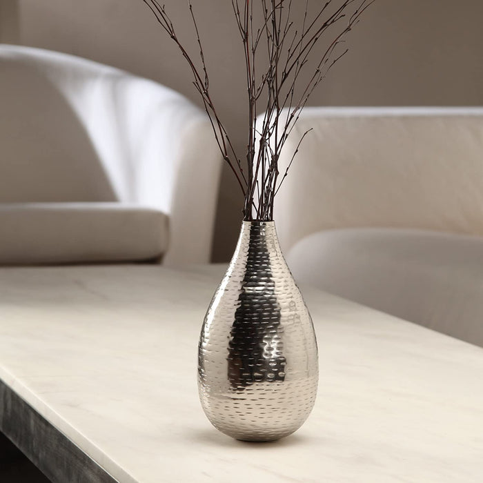 High Silver Finish Vase