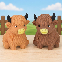 Highland Cow Squishy Pair