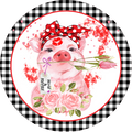 Hogs & Kisses,  Valentine Sign, Love Sign, Red and Pink Sign,  Wreath Attachment