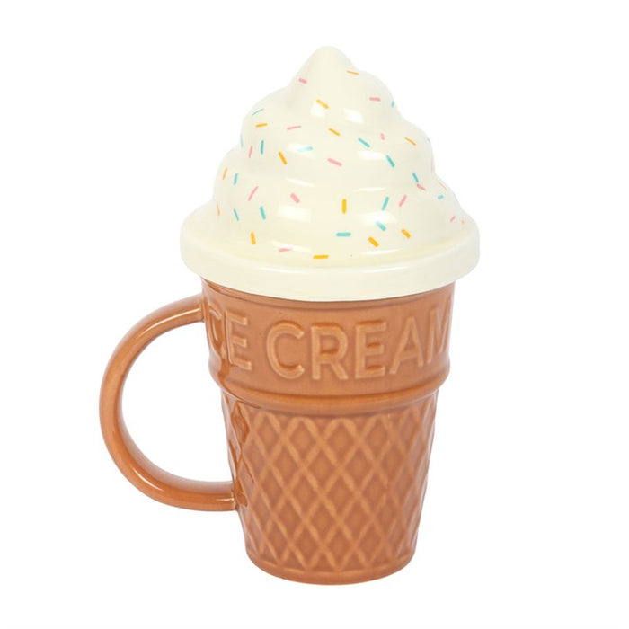 Ice Cream Cone Lidded Mug