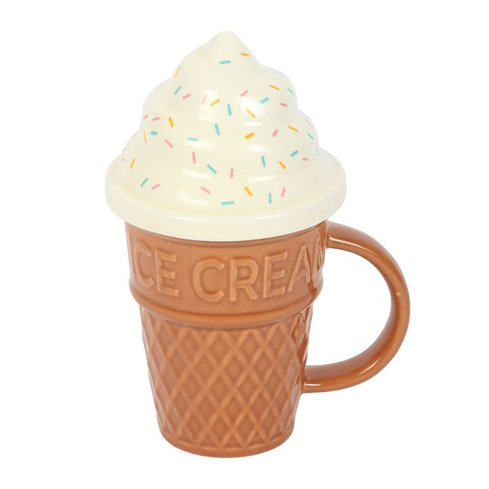 Ice Cream Cone Lidded Mug