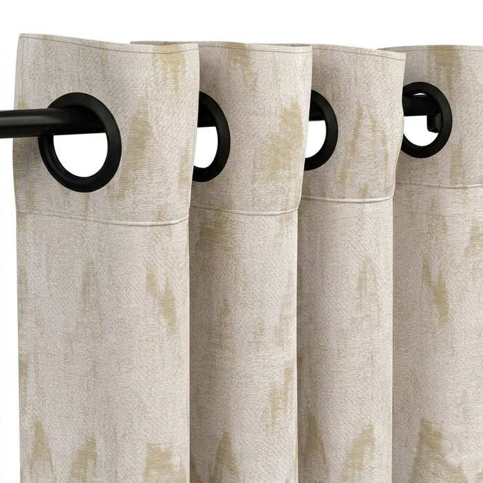 Icicles Latte Jacquard Curtain