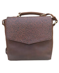 Isolde Tooled Leather Crossbody Satchel