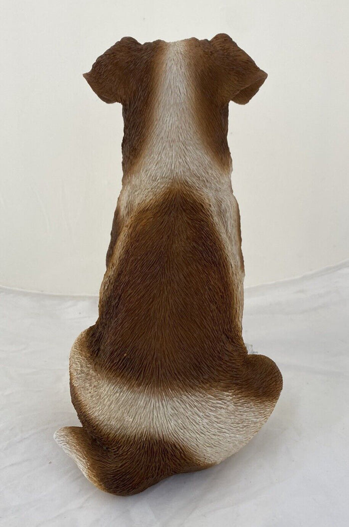JACK RUSSELL SITTING STATUE PUPPY DOG MEMORIAL ANIMAL GARDEN ORNAMENT LARGE