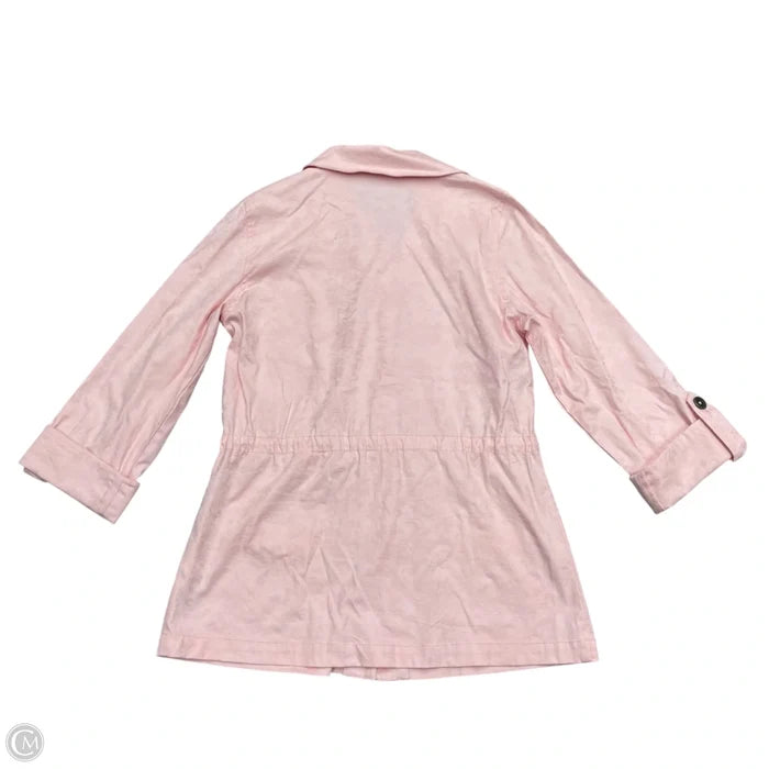 Jacket Shirt By Chicos In Pink, Size: S