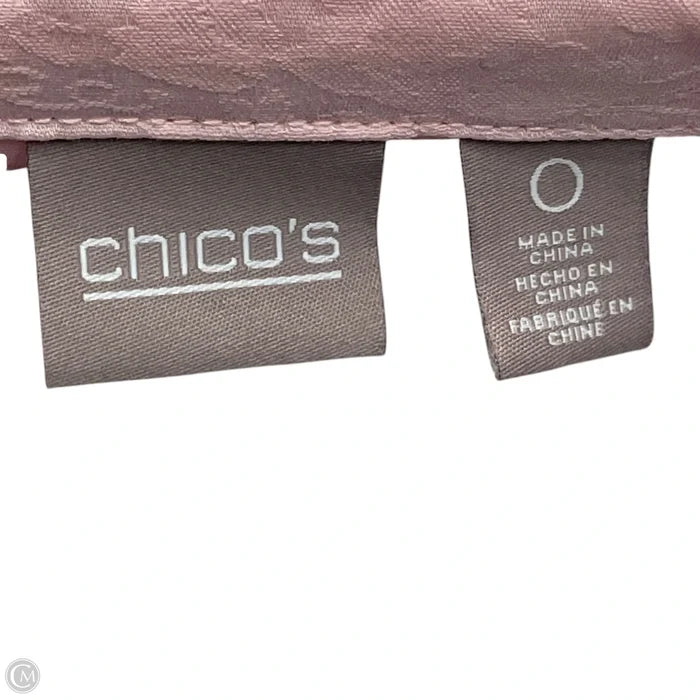 Jacket Shirt By Chicos In Pink, Size: S