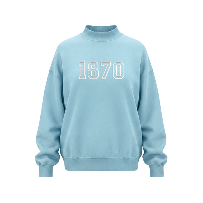 Kappa Alpha Theta 1870 Mock Neck Sweatshirt - Sky Blue