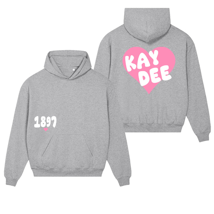 Kappa Delta Boxy Heart Pullover Hoodie - KAY DEE