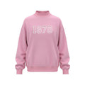 Pink Kappa Kappa Gamma 1870 mock neck sweatshirt front view