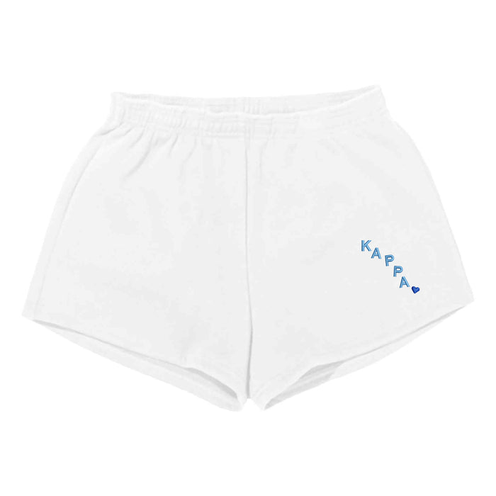 Kappa Kappa Gamma Fleece Claire Shorts - White